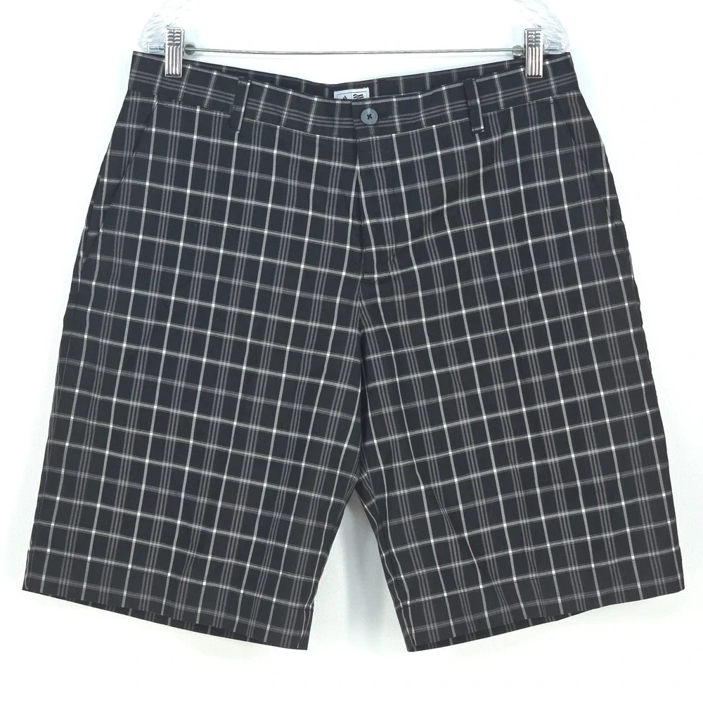 Adidas Performance Plaid Golf Shorts Mens 34x11‎ Athleisure Check Stretch Casual